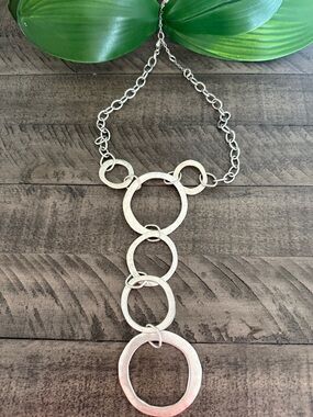 Karma Bella Silver Multi-Ring Drop Necklace